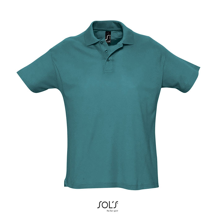 Polo homme publicitaire coton 170g - SUMMER Bleu canard